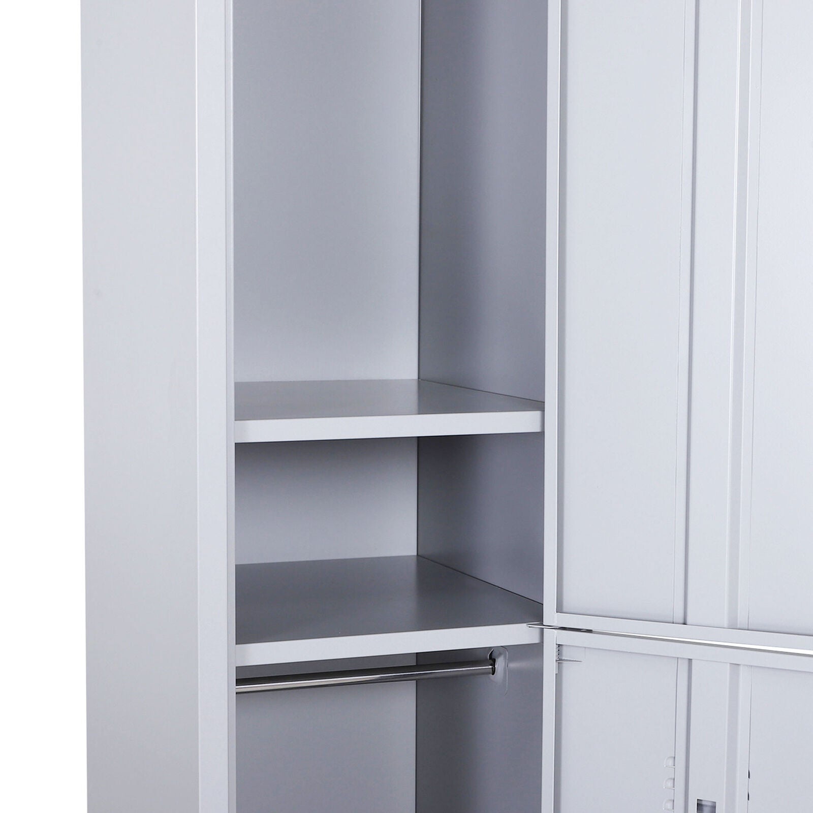 1.8M Locker Office Cabinet Storage Cold Rolled Steel W/ Storage Shelves Grey