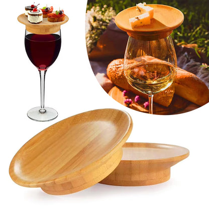 Wine Glass Charcuterie Topper round Wooden Wine Glass Topper Multifunctional Cup Top Decor for Social Gathering Ch