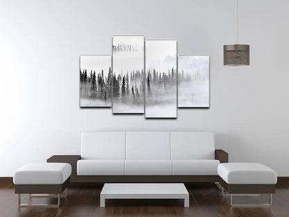 Foggy Forest 4 Split Panel Canvas