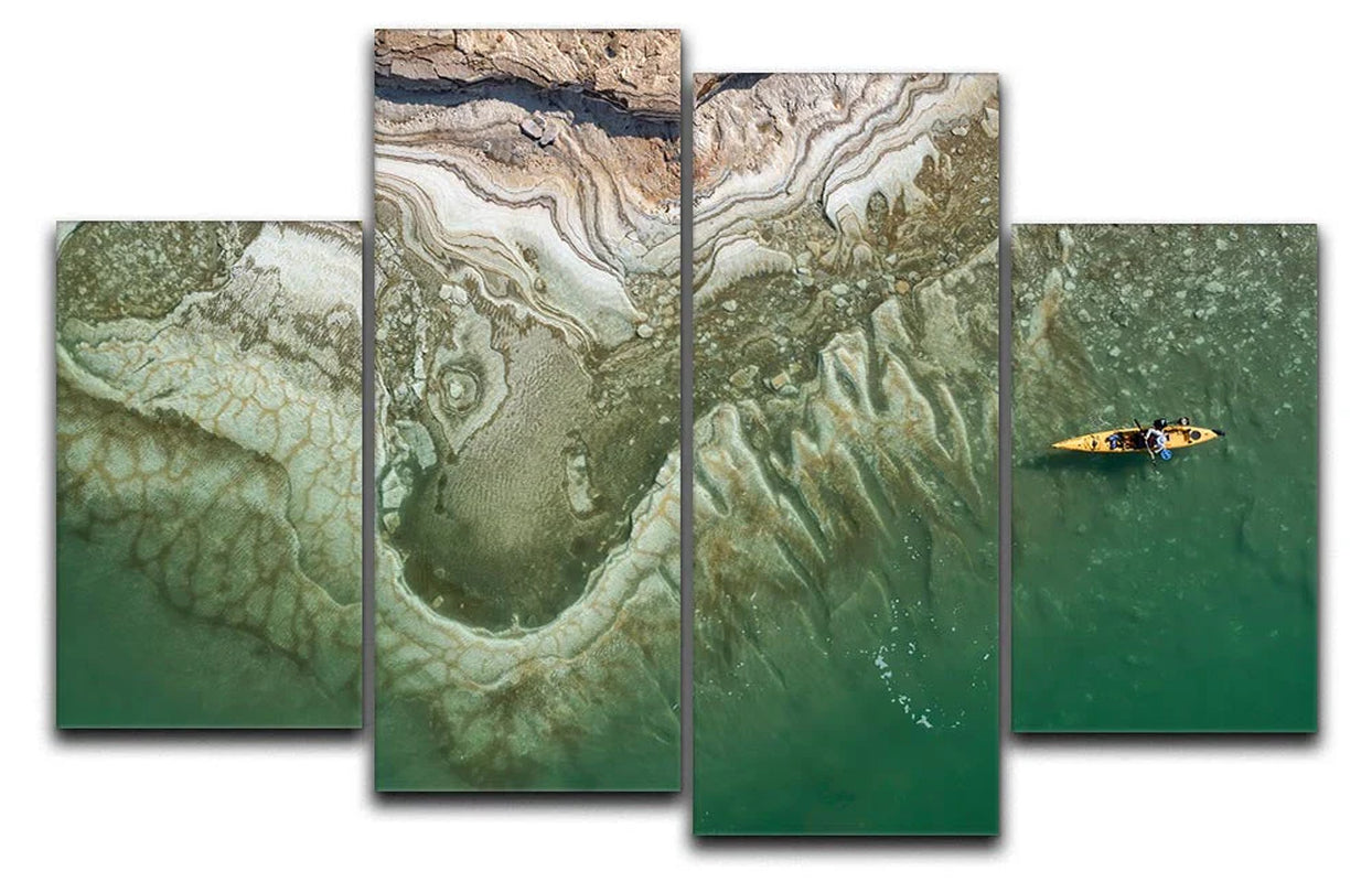 Dead Sea Kayaker 4 Split Panel Canvas