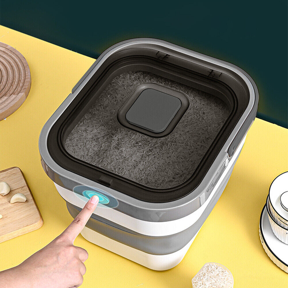 Rice Storage Box Dry Food Container Kitchen Plastic Grain Dispenser 5/7.5/12.5KG