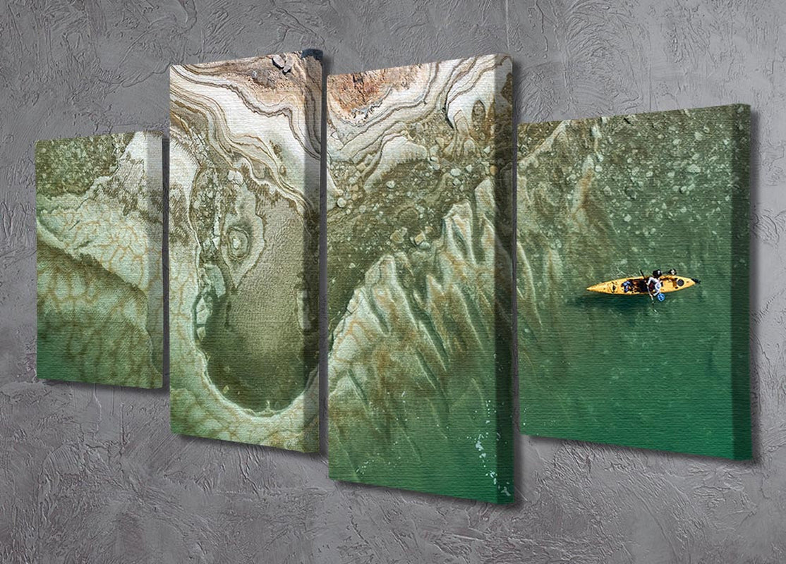 Dead Sea Kayaker 4 Split Panel Canvas