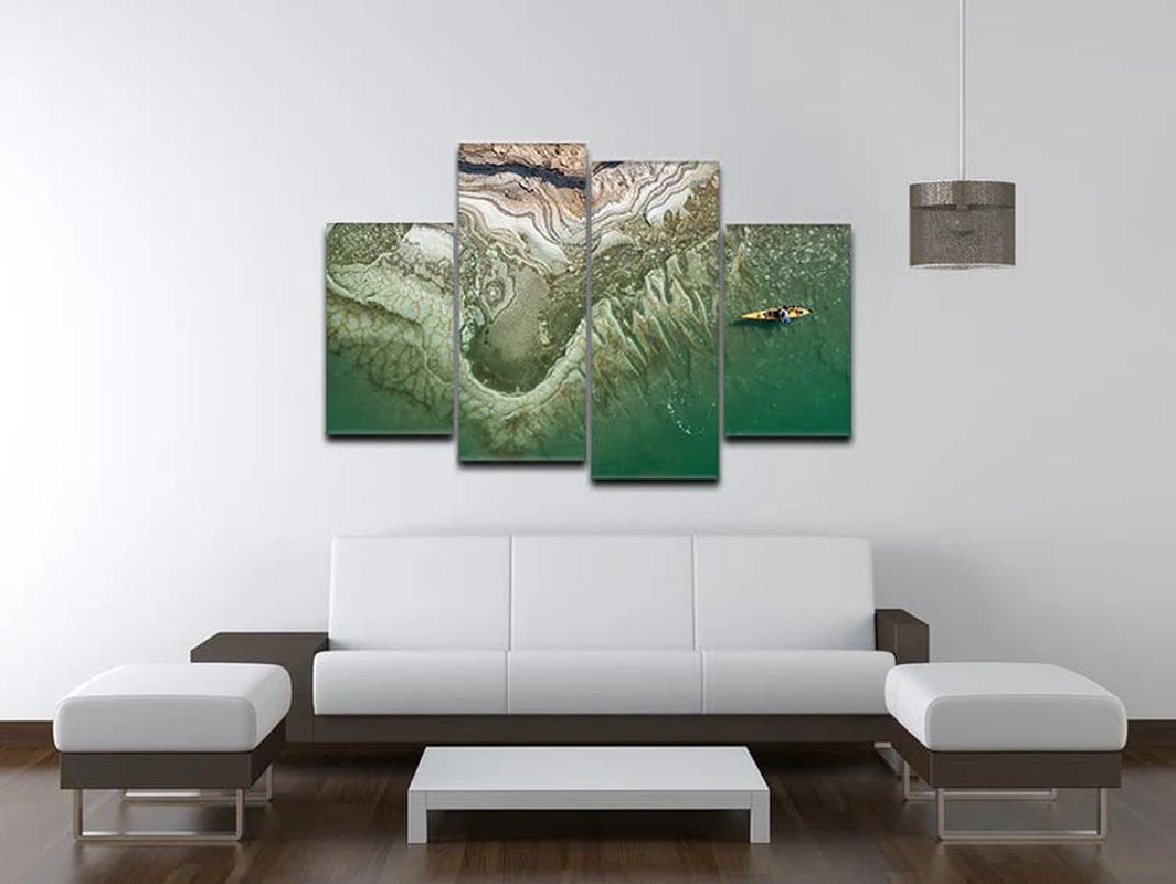 Dead Sea Kayaker 4 Split Panel Canvas