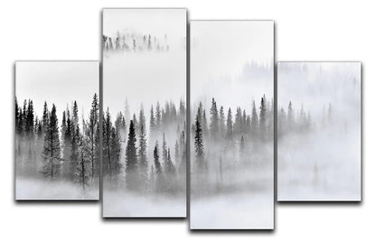 Foggy Forest 4 Split Panel Canvas