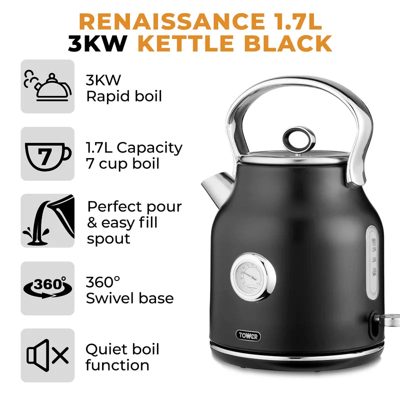 Renaissance 1.7 Litre, 3000W Ultra-Fast Quiet Boil Kettle