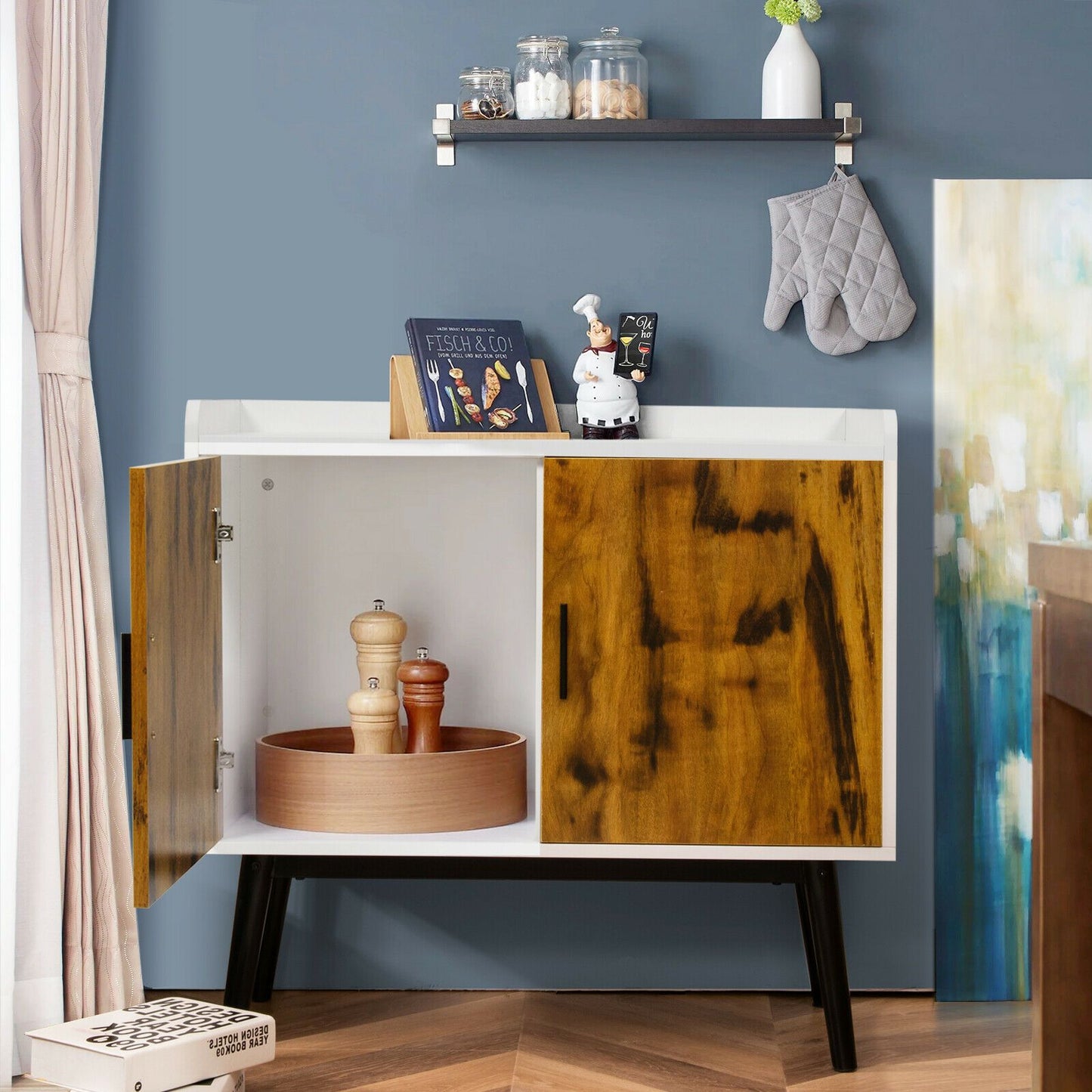 Wooden Sideboard with 2 Doors