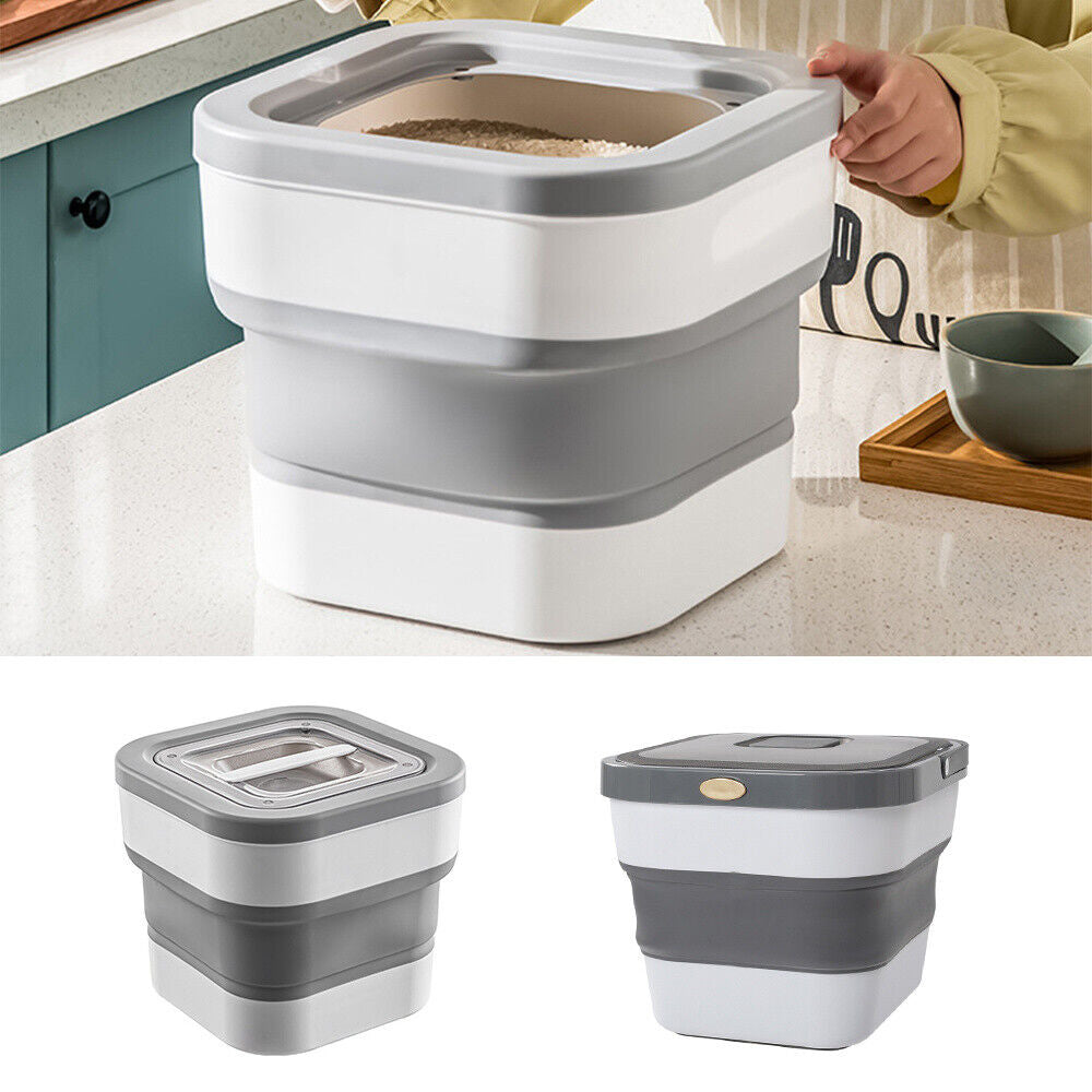 Rice Storage Box Dry Food Container Kitchen Plastic Grain Dispenser 5/7.5/12.5KG