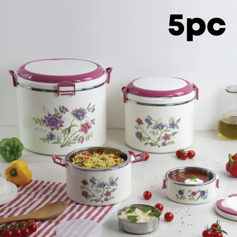 Food Storage - Set of 5 Containers and 5 Lids