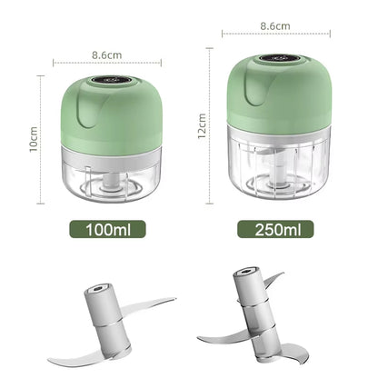 Mini Electric Garlic Chopper USB Meat Grinder Garlic Masher Machine Sturdy Durable Crushed Ginger Vegetable Crusher Kitchenware