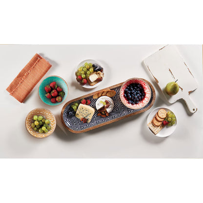 Wooden Bowl and Tray Set, 4 Piece